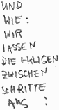 erstamal eklig weg